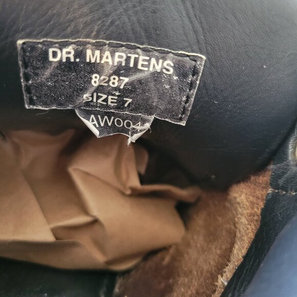 Vintage Y2k Dr. Martens 8287 Brown Leather Boots, Men’s 7, Air Wair, Y2K Chunky - Picture 9 of 12